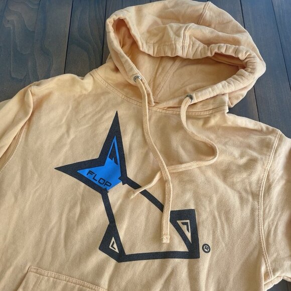 Flop Industries Oversized Yellow Fishing Sweatshirt - Size Small (G8) - Picture 4 of 10